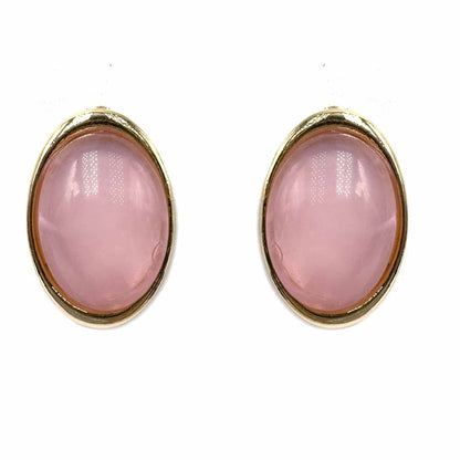 Palestro Milano Orecchini Rosa Cipria Bottone Ovale