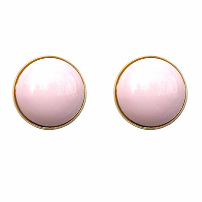 Palestro Milano Orecchini Rosa cipria Bottone Retrò