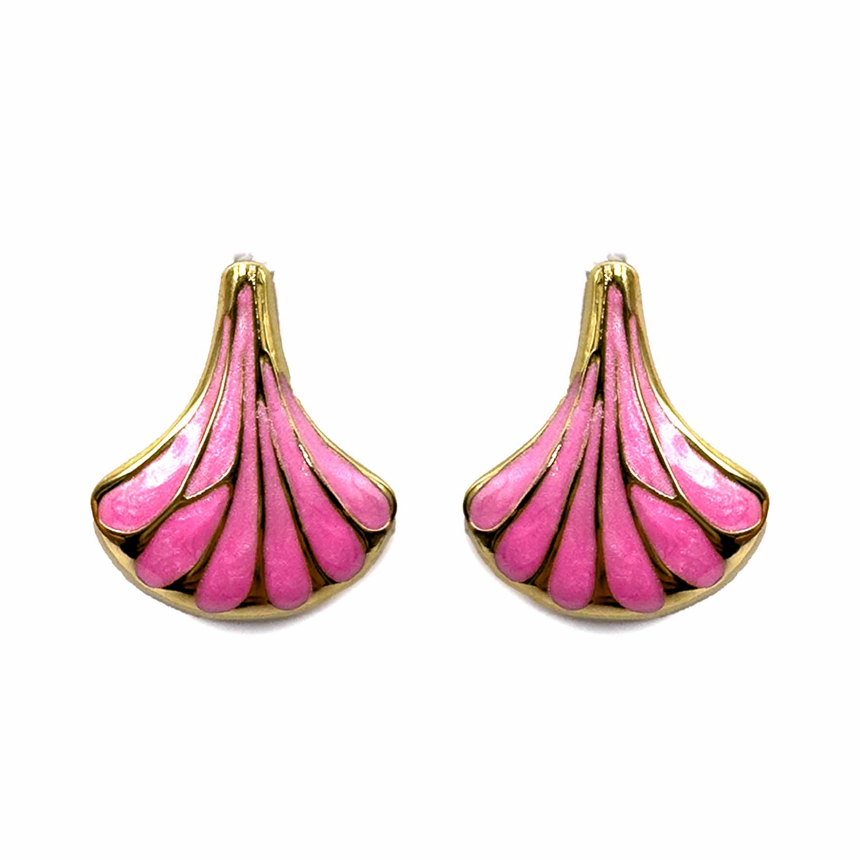 Palestro Milano Orecchini Rosa Conchiglie Perlate