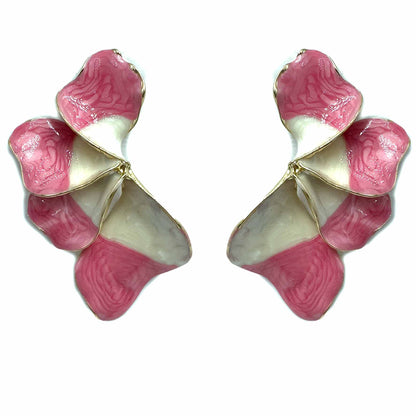 Palestro Milano Orecchini Rosa e Panna Petali dalle Maldive