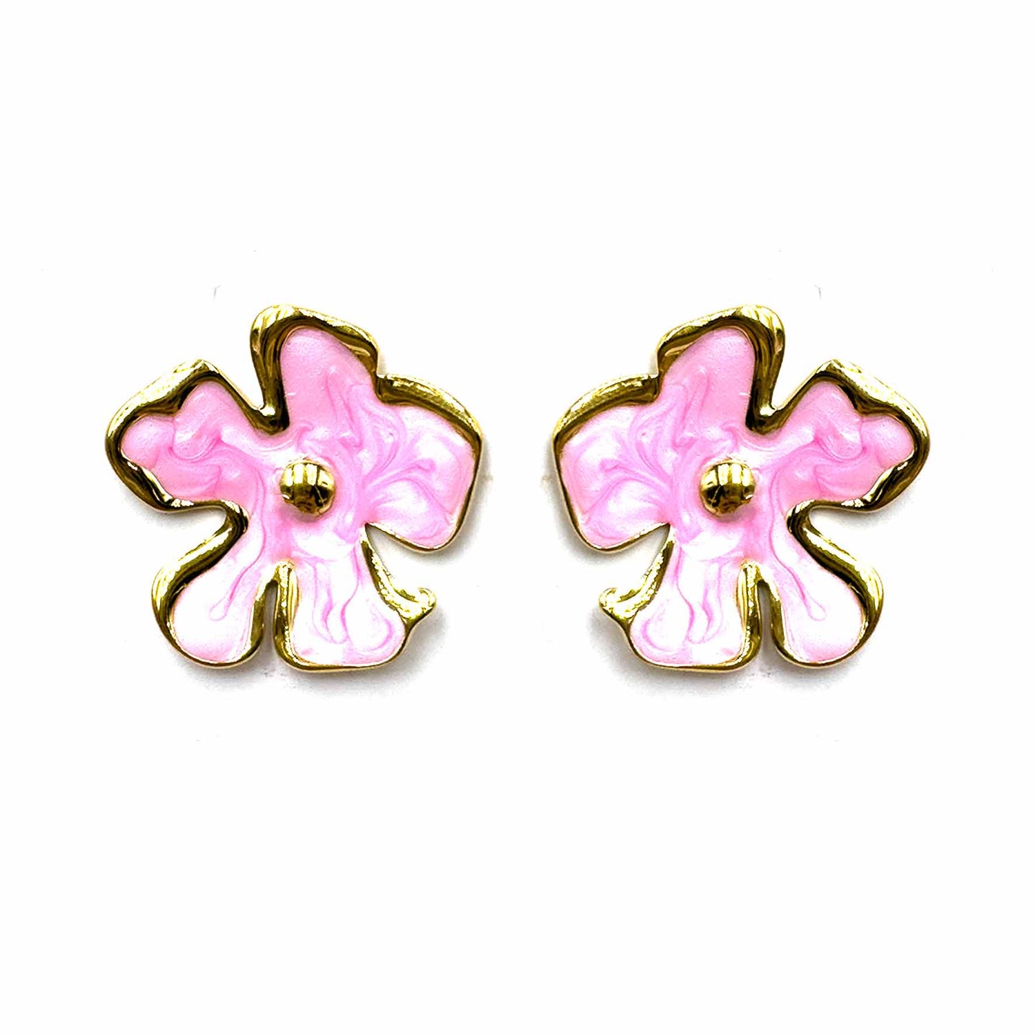 Palestro Milano Orecchini Rosa Fiorellini astratti