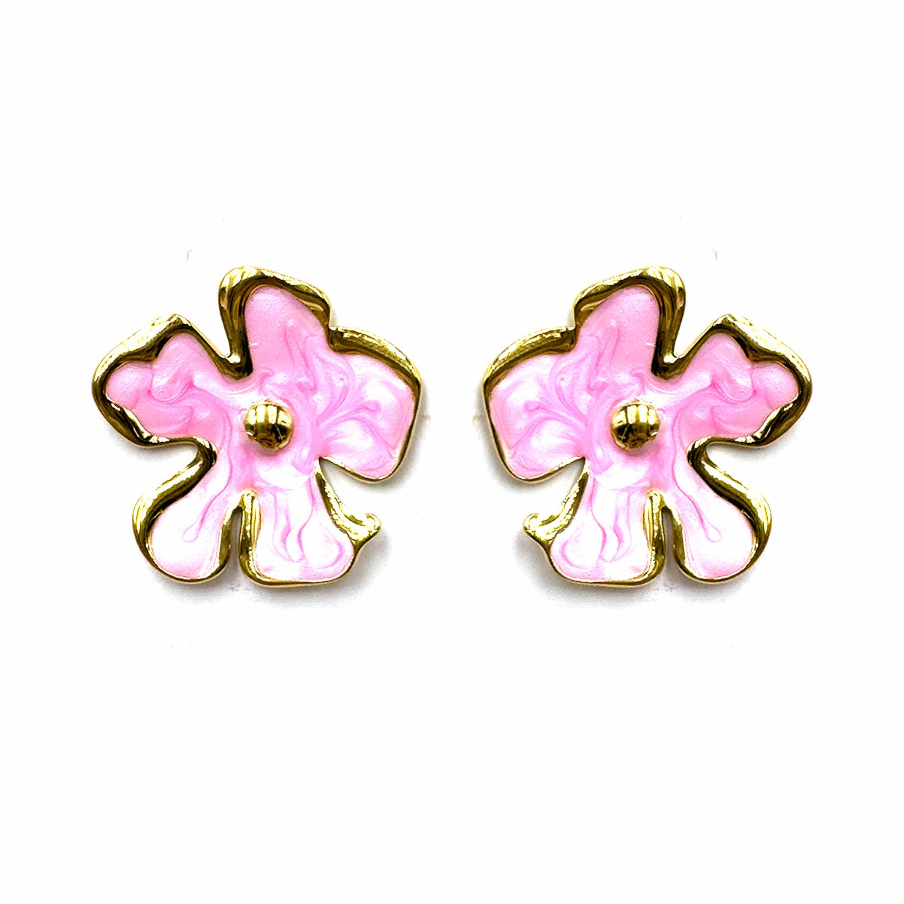 Palestro Milano Orecchini Rosa Fiorellini astratti