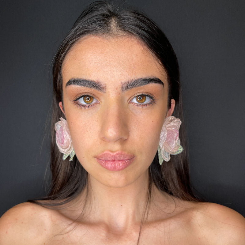 Palestro Milano Orecchini Rosa in tulle