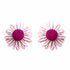 Palestro Milano Orecchini Rosa Margherite colorate in rafia - classic edition