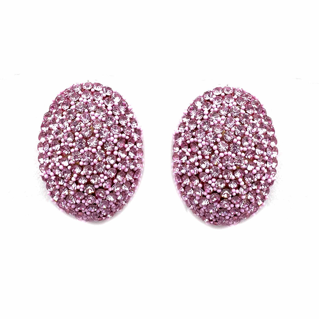 Palestro Milano Orecchini Rosa Ovali di zirconi