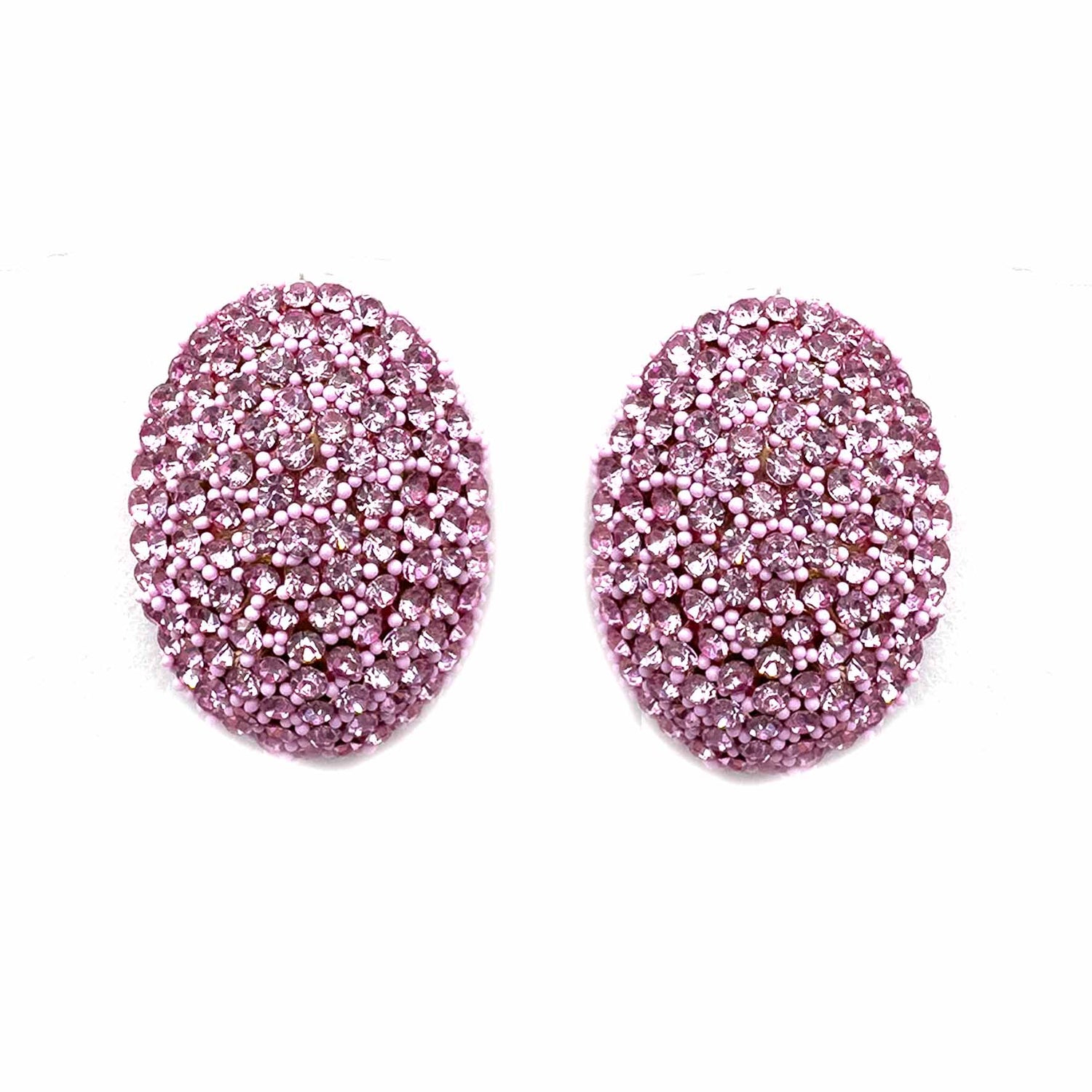 Palestro Milano Orecchini Rosa Ovali di zirconi