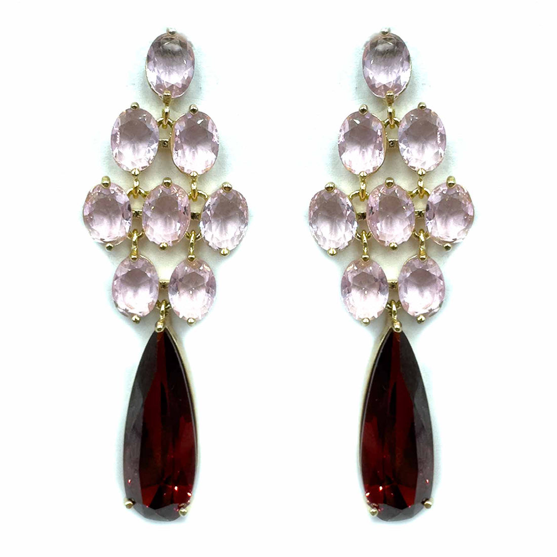 Palestro Milano Orecchini Rosa&amp;Rubino Armonia di gemme