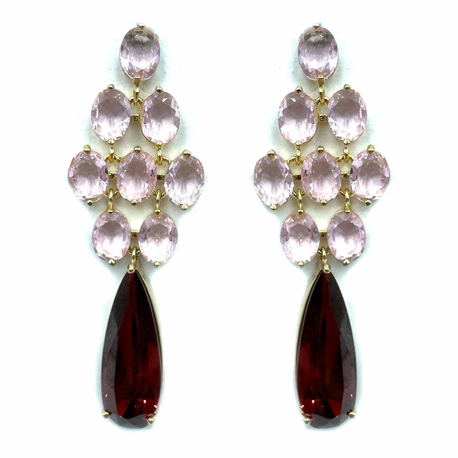 Palestro Milano Orecchini Rosa&amp;Rubino Armonia di gemme