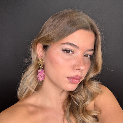 Palestro Milano Orecchini Rosa Uva Fragola