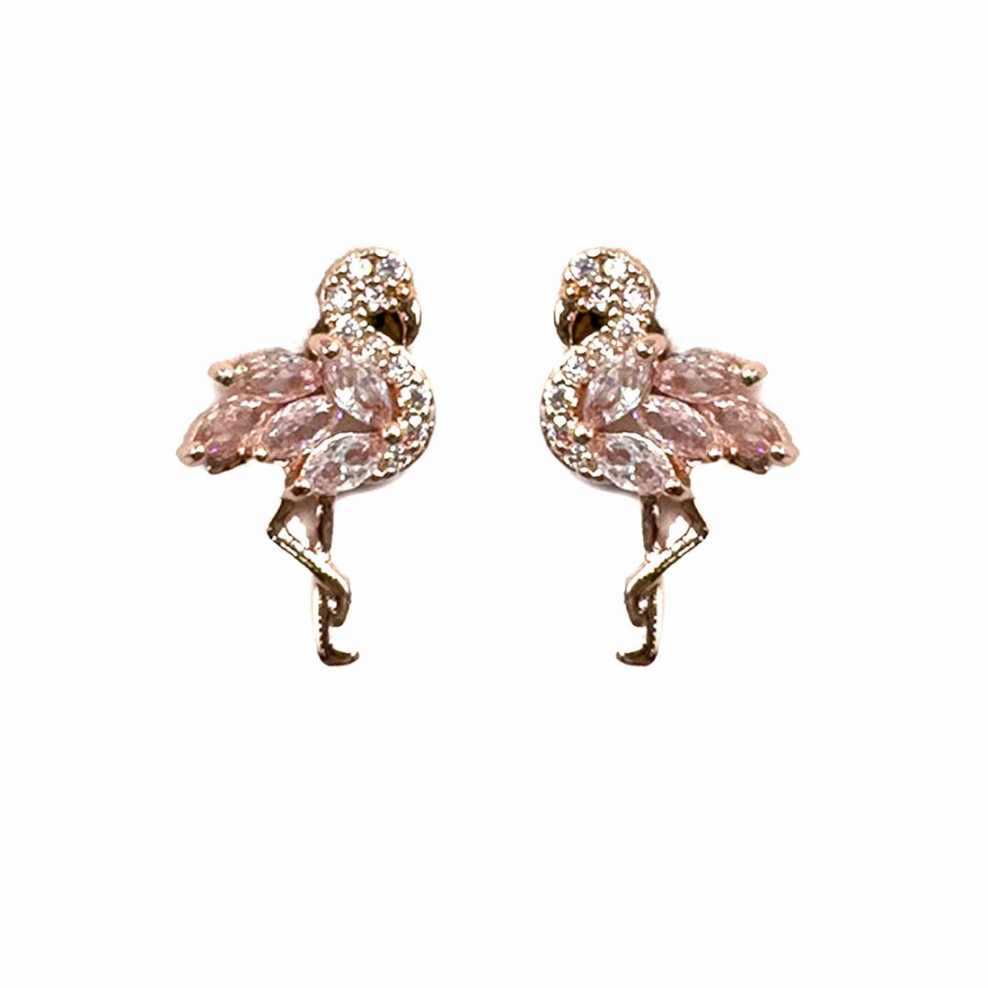 Palestro Milano Orecchini Rose gold Baby flamingos