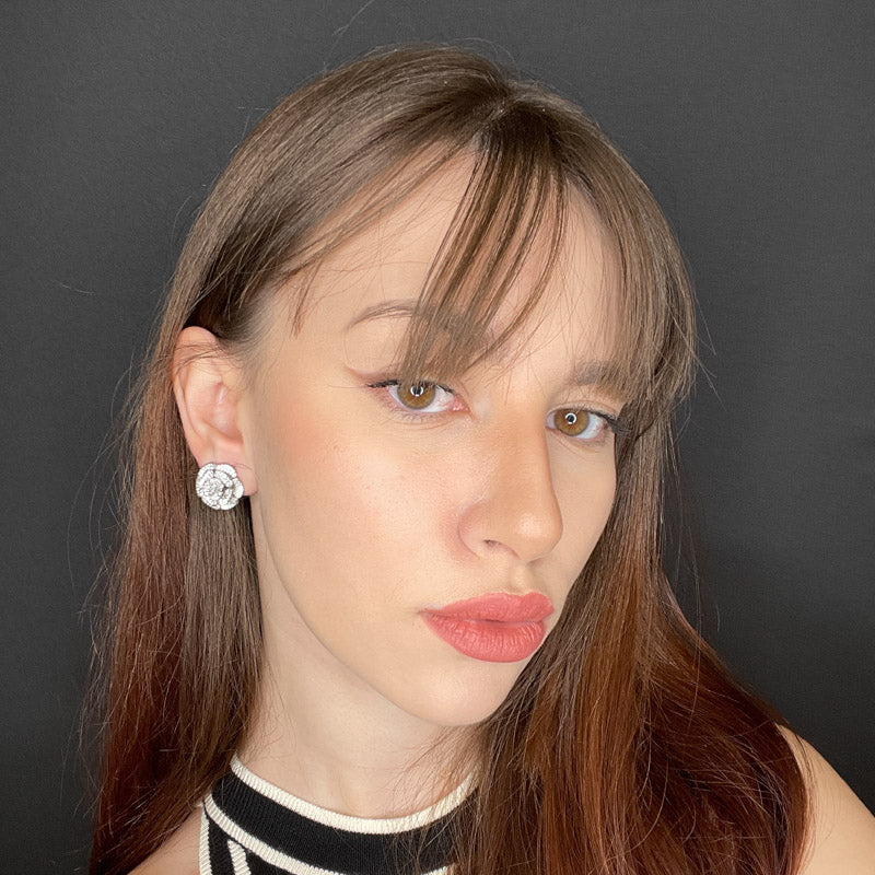 Palestro Milano Orecchini Rosellina di zirconi