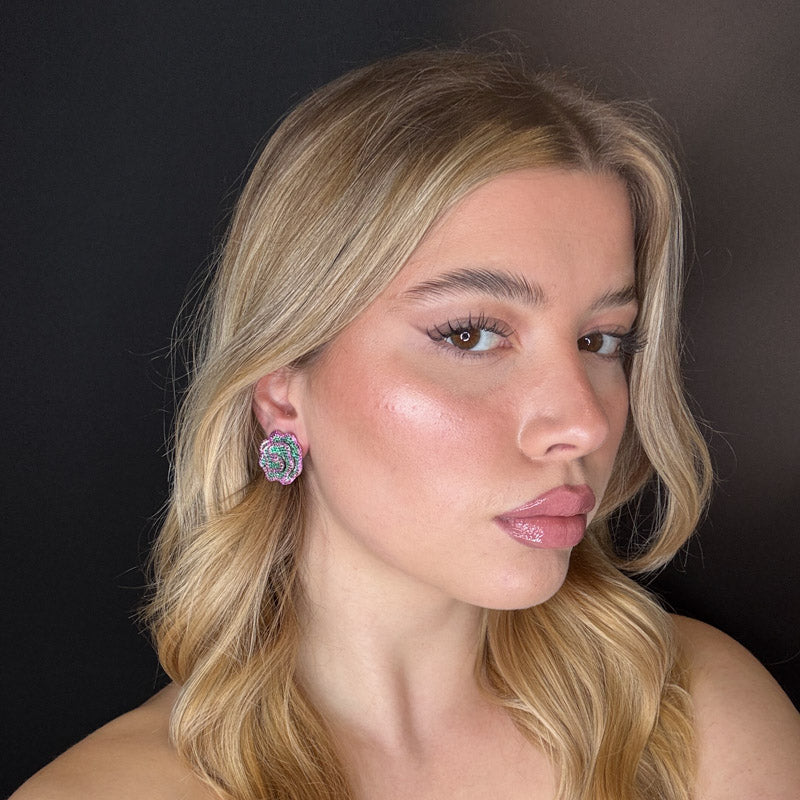 Palestro Milano Orecchini Roselline di pavè