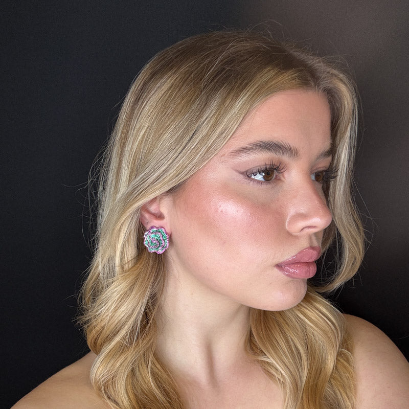 Palestro Milano Orecchini Roselline di pavè