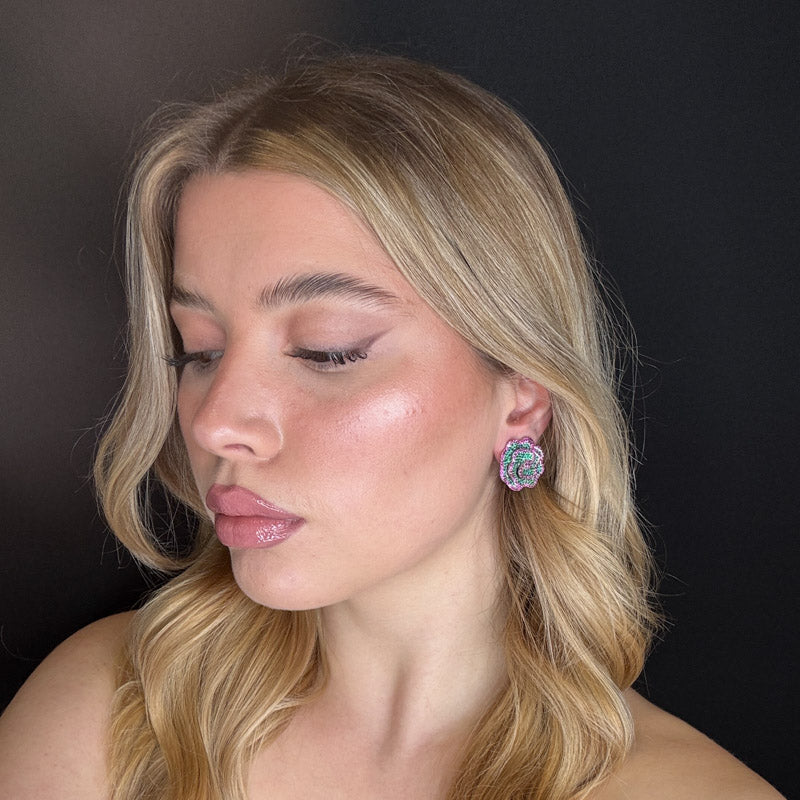 Palestro Milano Orecchini Roselline di pavè