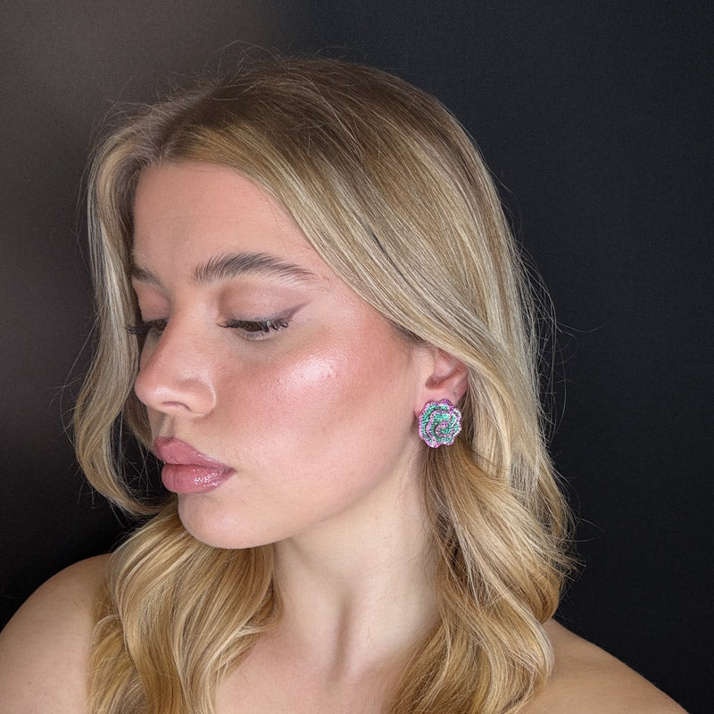 Palestro Milano Orecchini Roselline di pavè