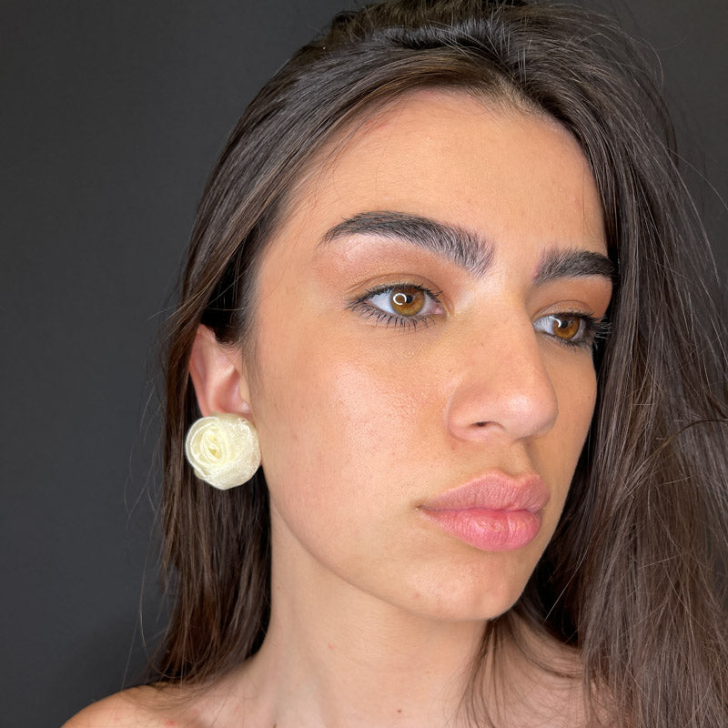 Palestro Milano Orecchini Roselline di tulle