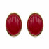 Palestro Milano Orecchini Rosso Bottone Ovale