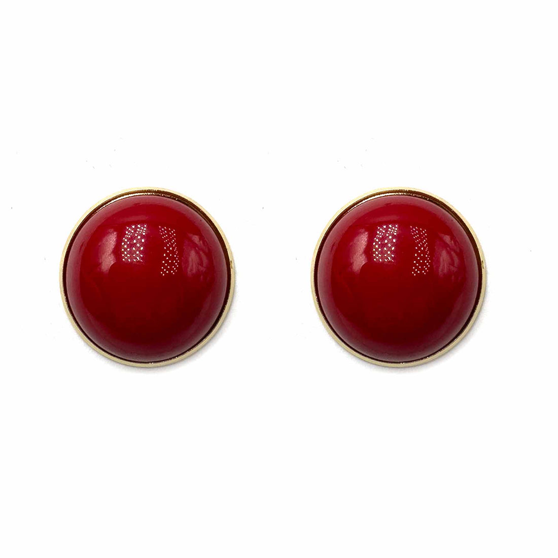 Palestro Milano Orecchini Rosso Bottone Retrò