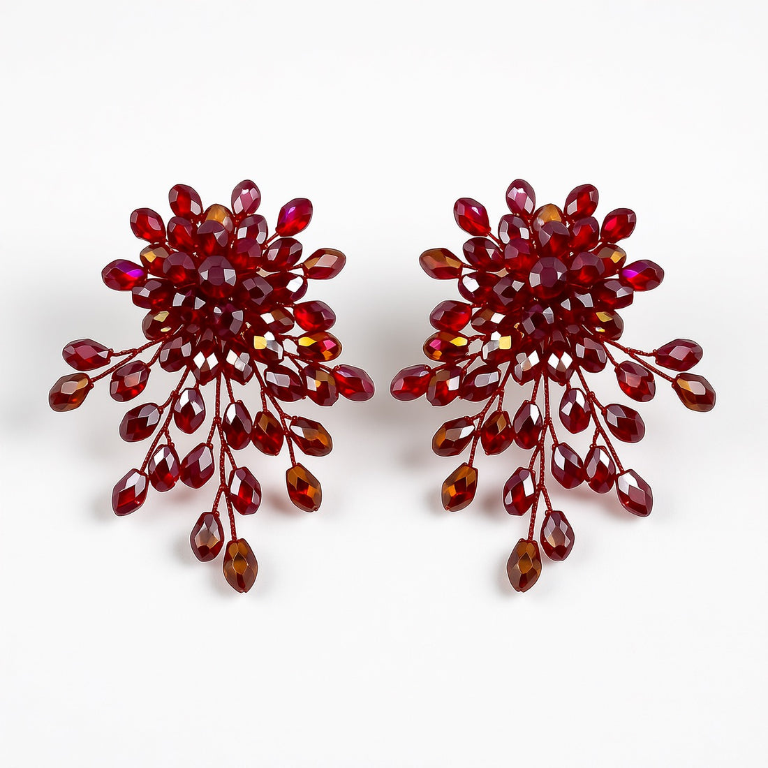 Palestro Milano Orecchini Rosso Brillante Trionfo di Perline - NEW