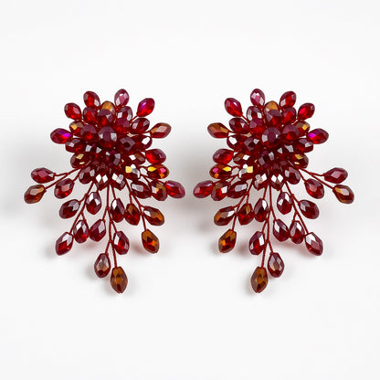 Palestro Milano Orecchini Rosso Brillante Trionfo di Perline - NEW