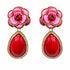 Palestro Milano Orecchini Rosso Camelia con goccia