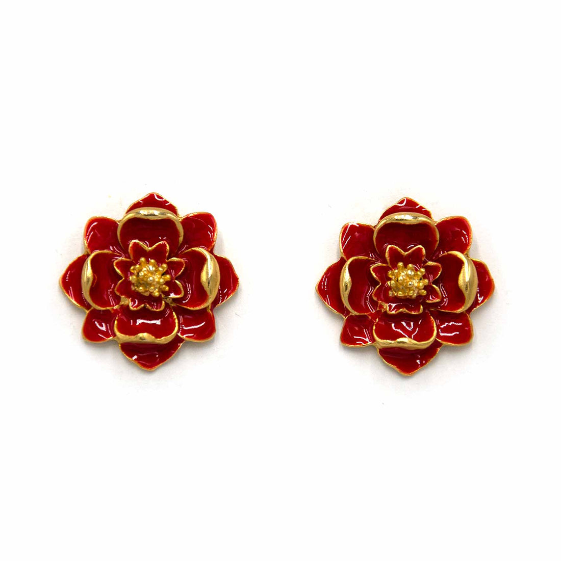 Palestro Milano Orecchini Rosso Camelia - New Collection 2023