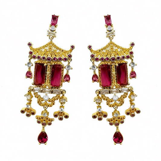 Palestro Milano Orecchini Rosso Carrozza di Pavè