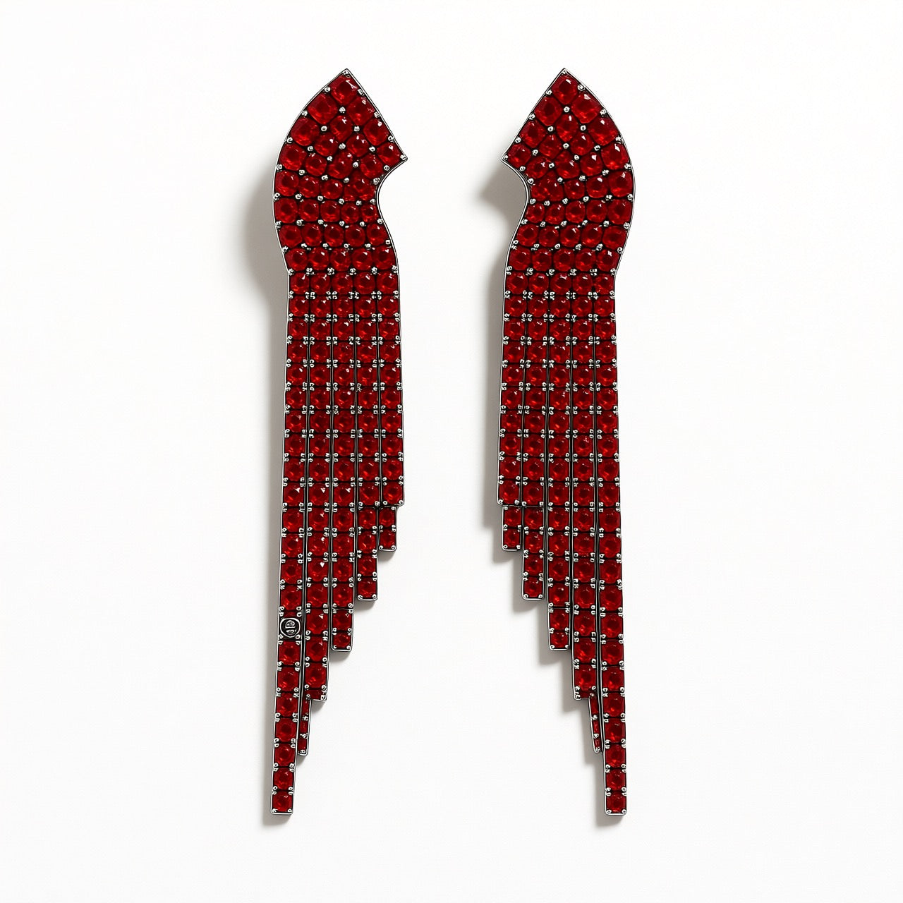 Palestro Milano Orecchini Rosso Cascata di Fuoco