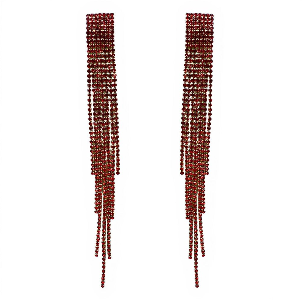 Palestro Milano Orecchini Rosso Cascata Luminosa