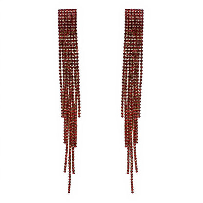 Palestro Milano Orecchini Rosso Cascata Luminosa