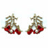 Palestro Milano Orecchini Rosso Coralli perline&pietrine