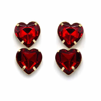 Palestro Milano Orecchini Rosso Doppio cuore