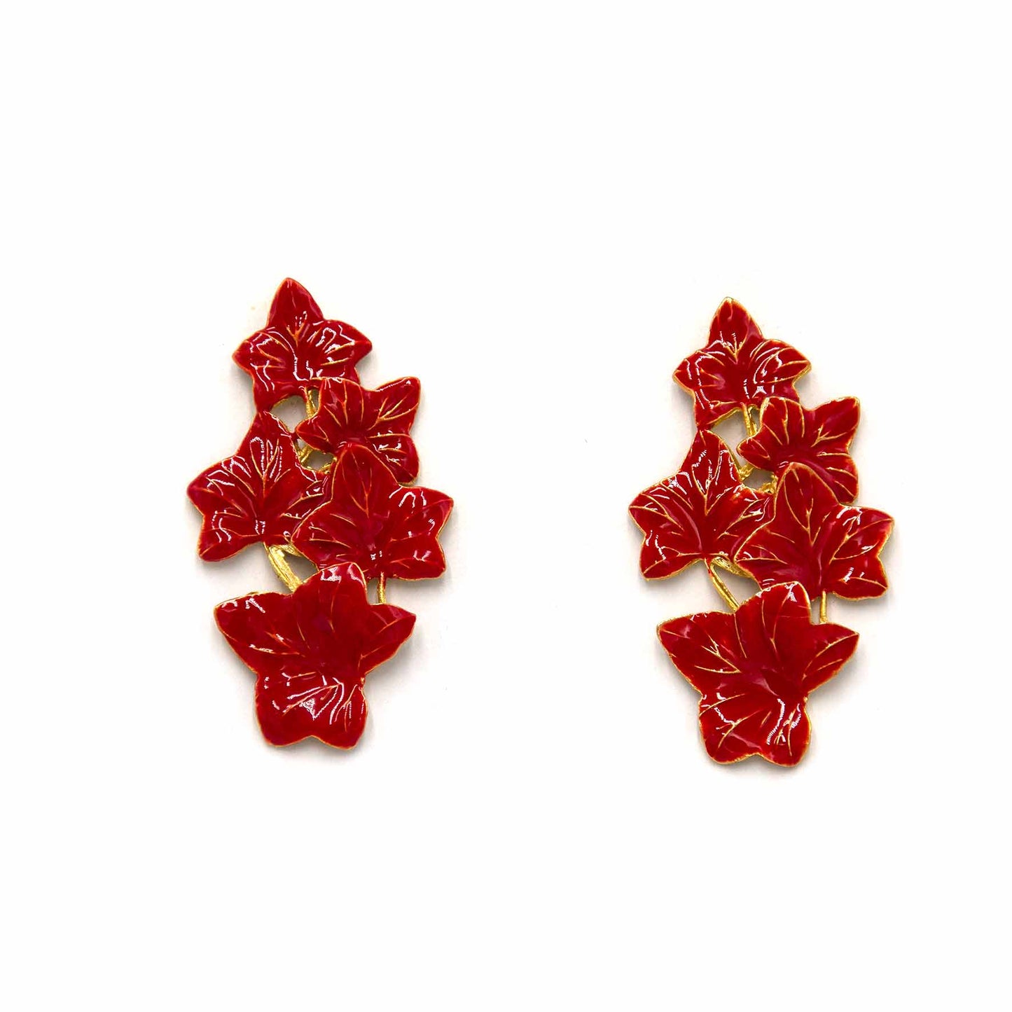 Palestro Milano Orecchini Rosso Edera