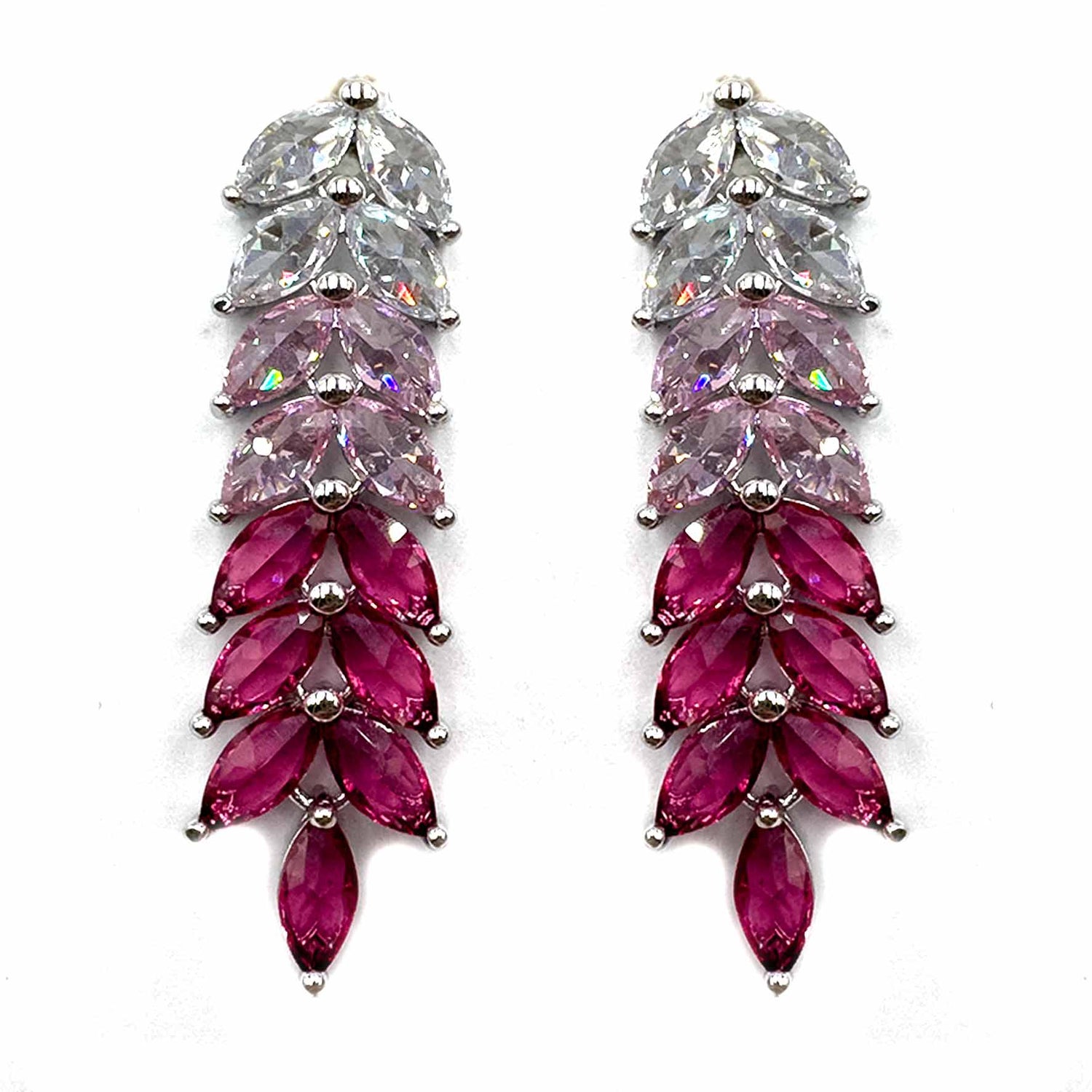 Palestro Milano Orecchini Rosso Foglioline sfumate