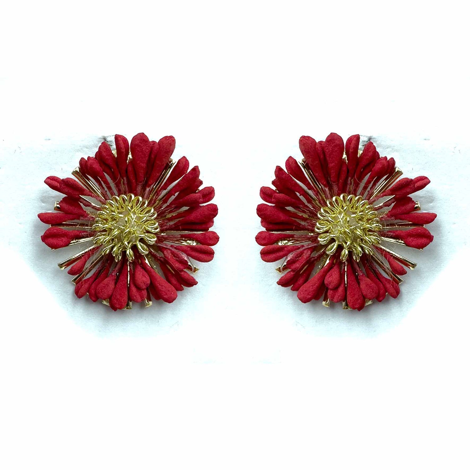 Palestro Milano Orecchini Rosso Margheritine colorate