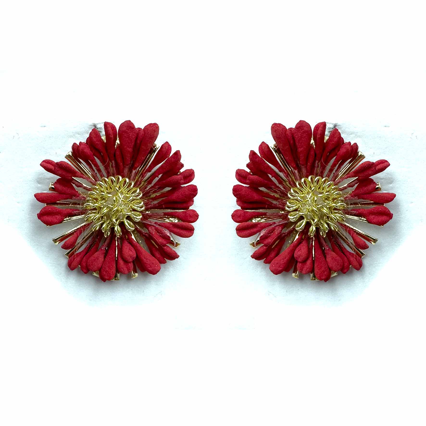 Palestro Milano Orecchini Rosso Margheritine colorate