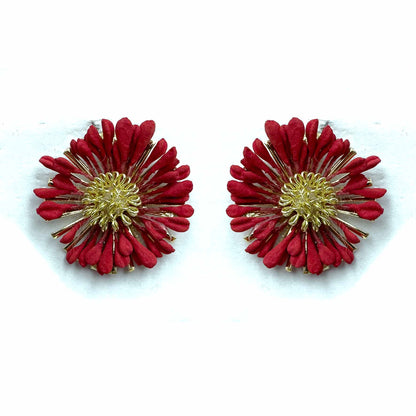 Palestro Milano Orecchini Rosso Margheritine colorate