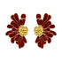 Palestro Milano Orecchini Rosso Mattone Fiori d&