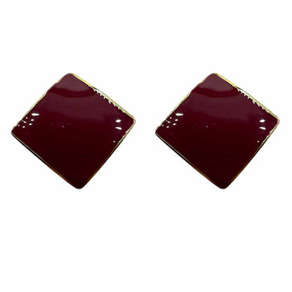Palestro Milano Orecchini Rosso Rombi Smaltati