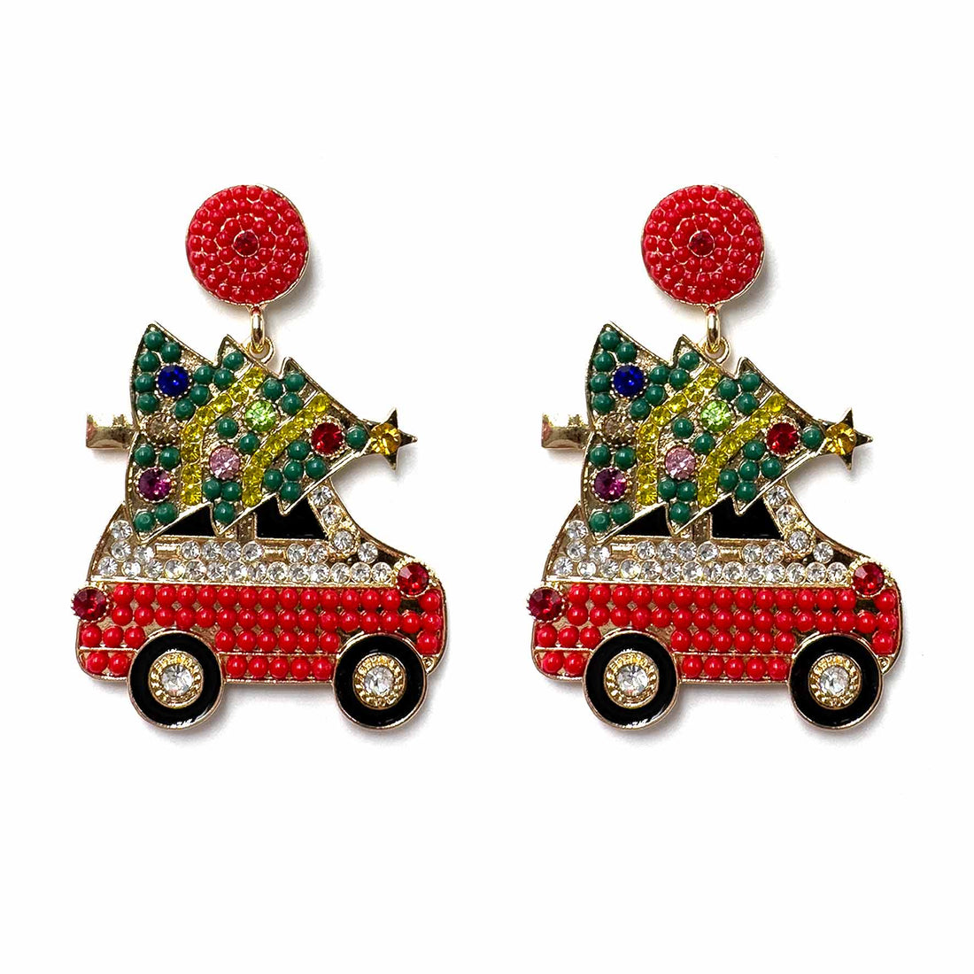 Palestro Milano Orecchini Rosso Xmas Car