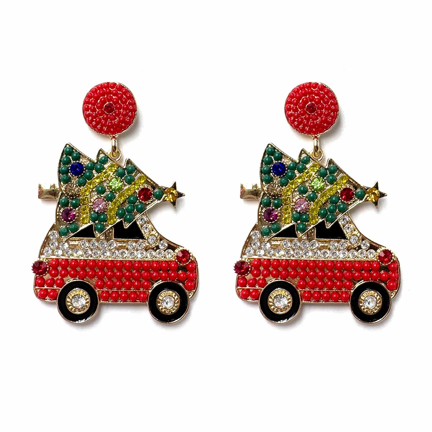 Palestro Milano Orecchini Rosso Xmas Car