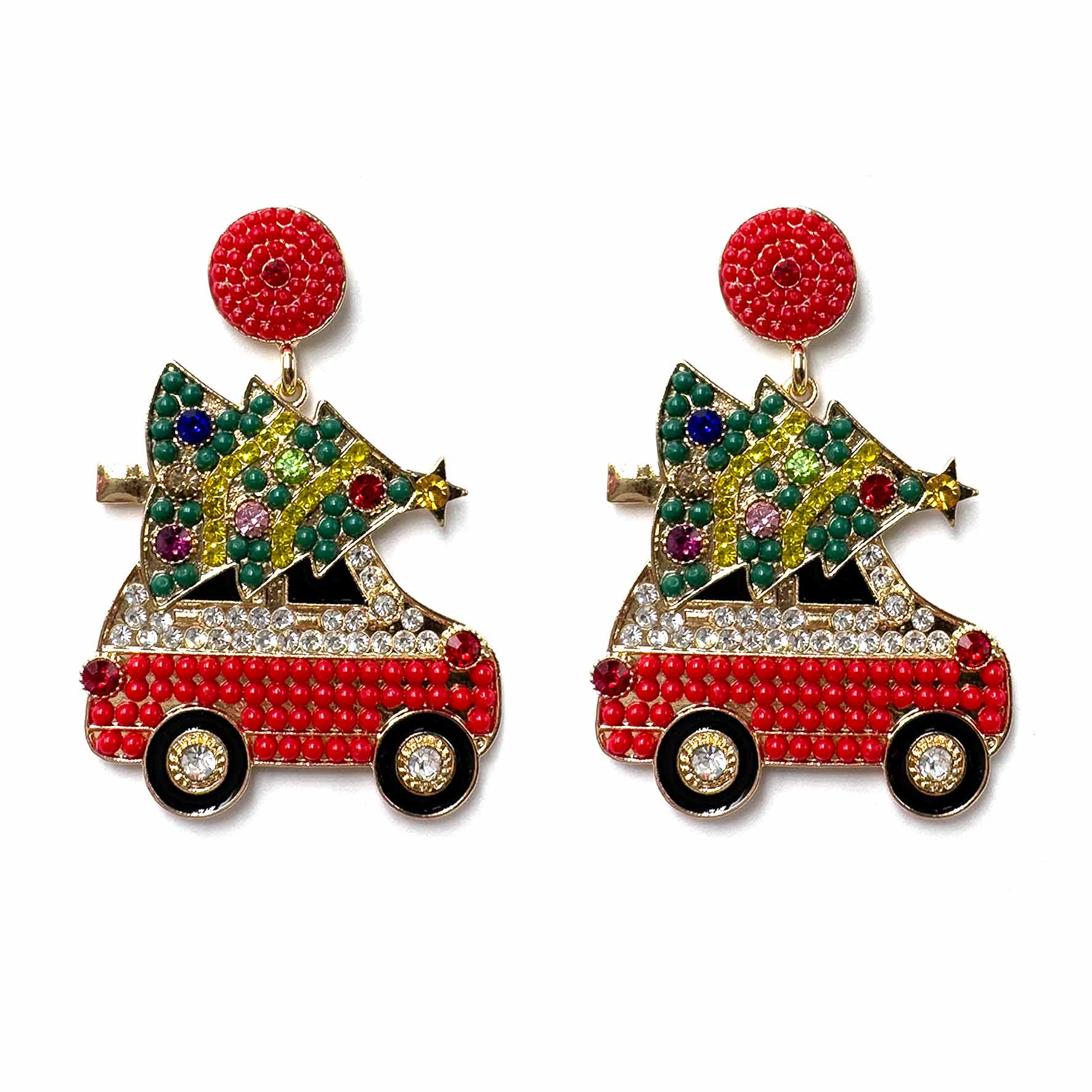 Palestro Milano Orecchini Rosso Xmas Car