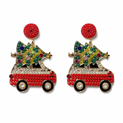Palestro Milano Orecchini Rosso Xmas Car