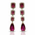 Palestro Milano Orecchini Rubino-Cristallo Trio di smeraldi con pavè fucsia