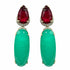 Palestro Milano Orecchini Rubino Verde Acqua Lily