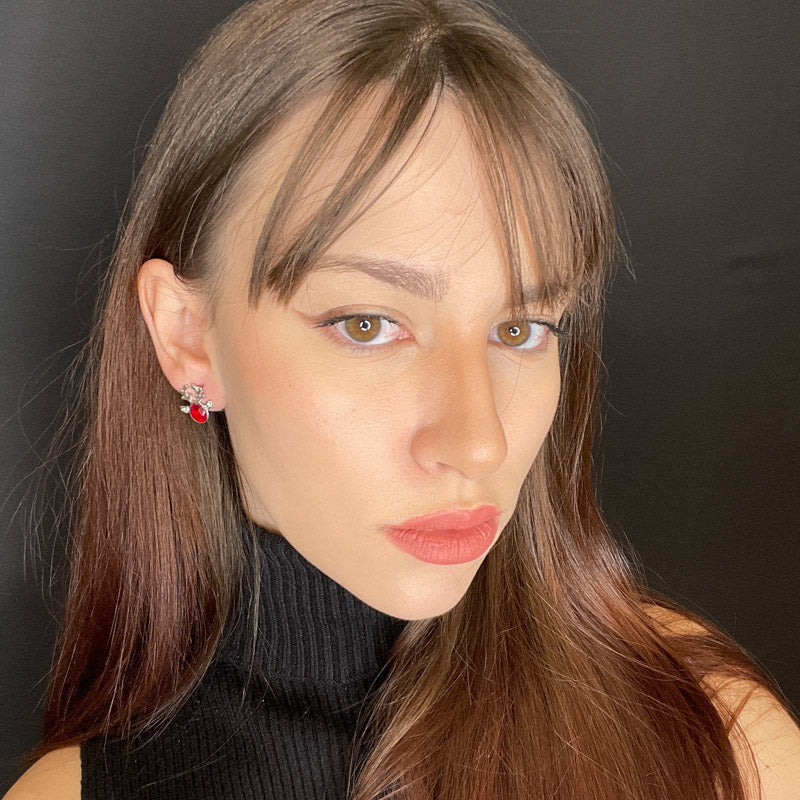 Palestro Milano Orecchini Rudolph red