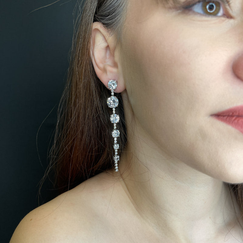 Palestro Milano Orecchini Scia di Zirconi