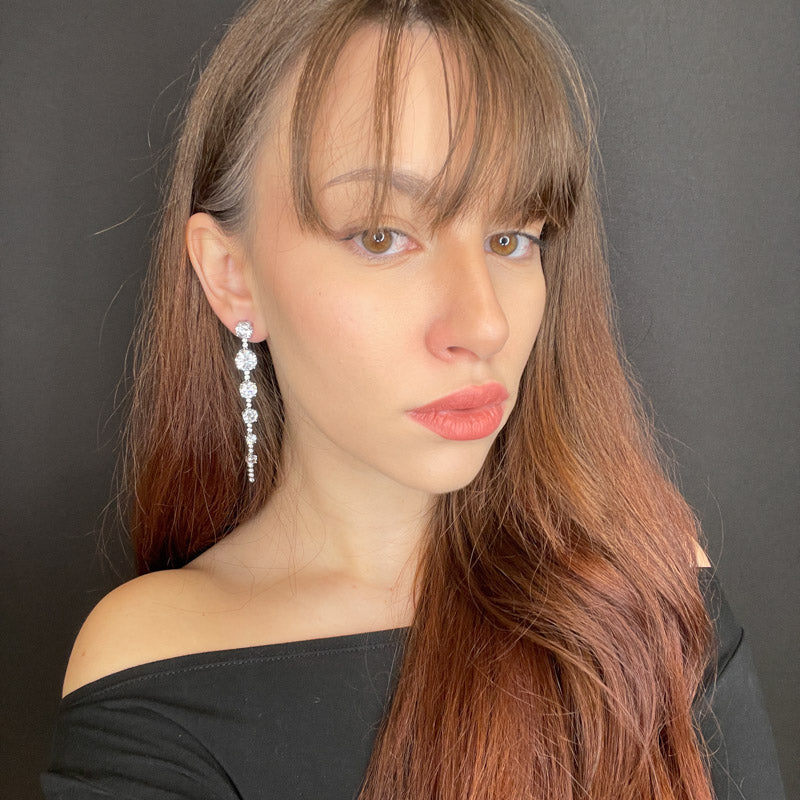 Palestro Milano Orecchini Scia di Zirconi