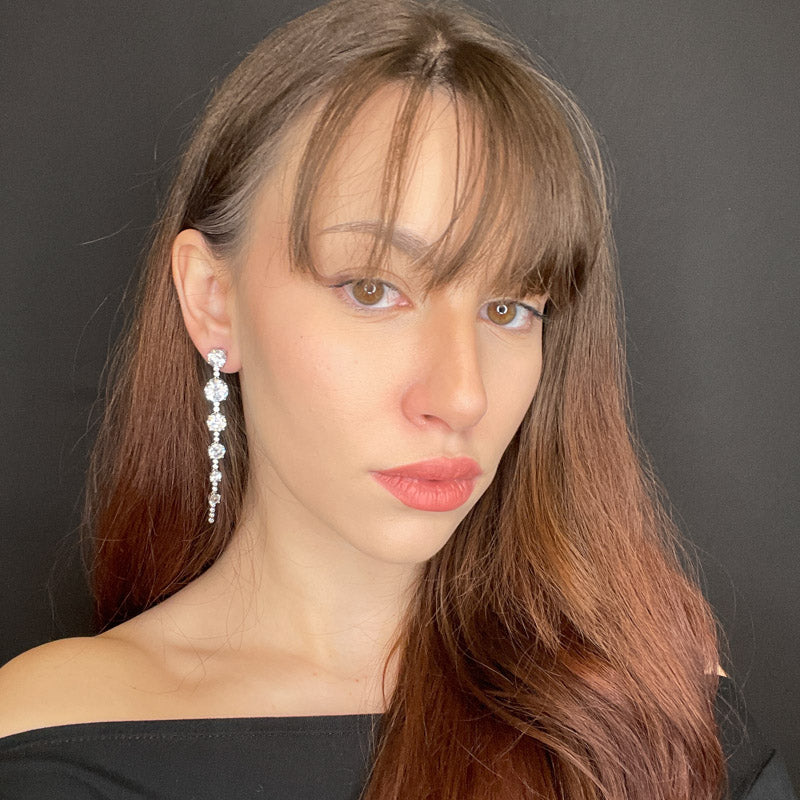 Palestro Milano Orecchini Scia di Zirconi