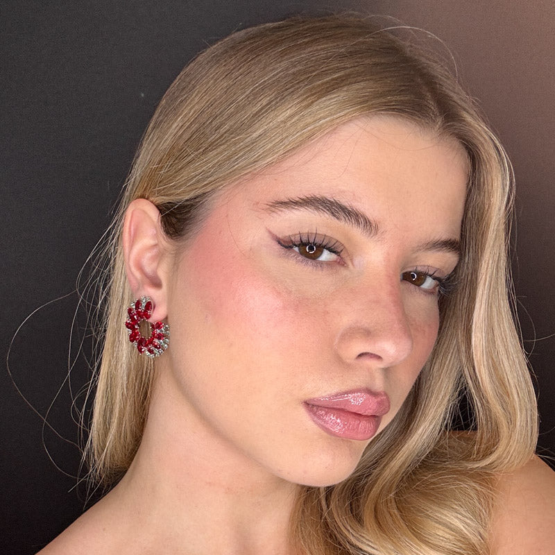 Palestro Milano Orecchini Semicerchi di Cristalli colorati